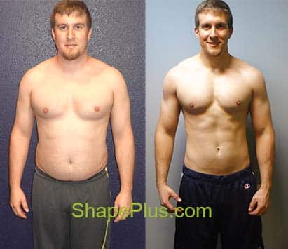 Before and after my personal trainer