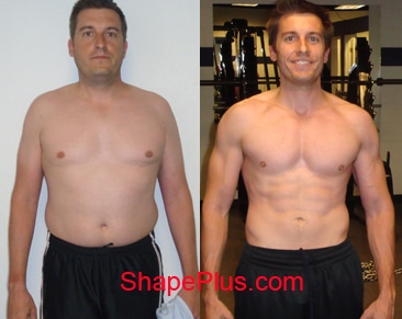 drew-before-after-pics-shape-plus Weight loss 34 pounds and gained strength