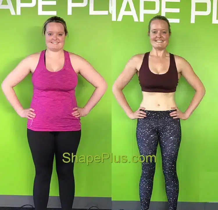 Fitness transformation photo from Shape Plus in Denver