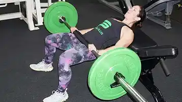 Strength training exercise demonstrated by a Shape Plus Personal Training client