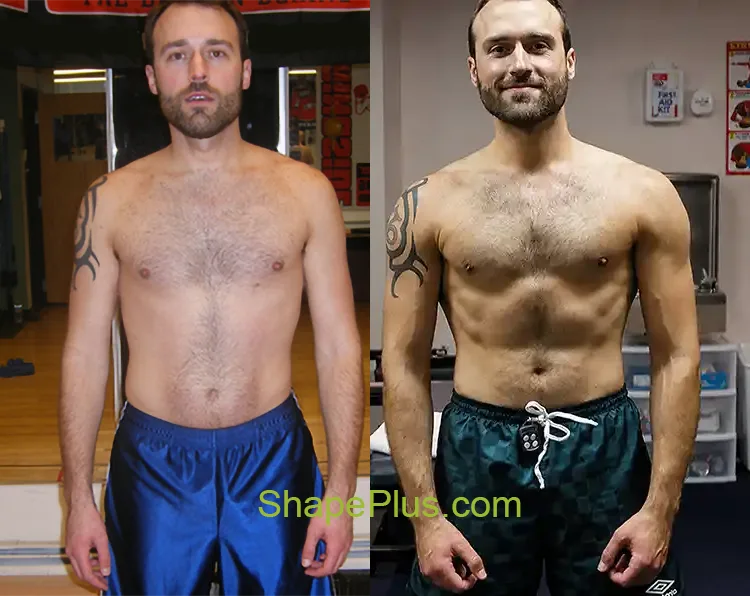 Chad’s before-and-after men’s strength training results at Shape Plus
