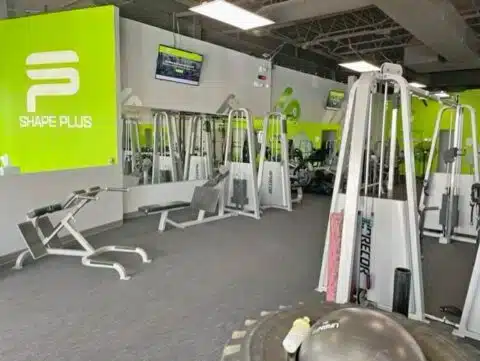 Cable and resistance-training equipment inside Shape Plus DTC