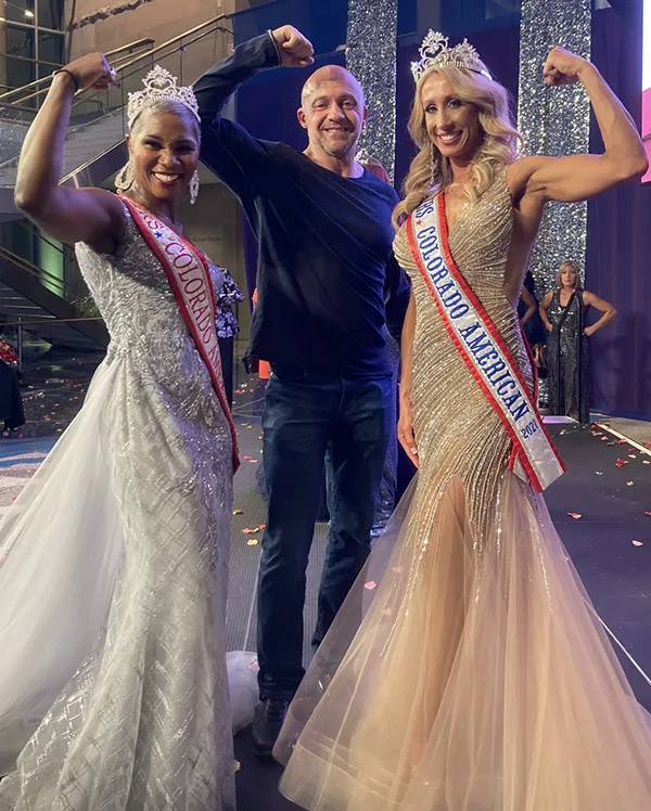 Shape Plus founder Jess Hogue with Sylvia, Mrs. Colorado, and Corrie, Mrs. Colorado American